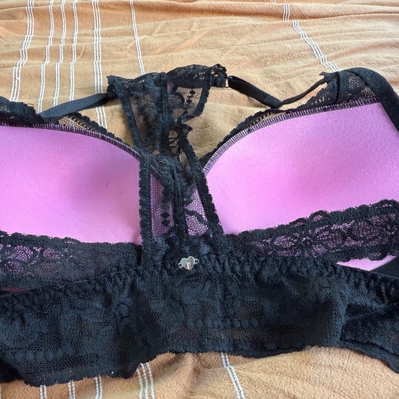 PINK Victoria Secret Pushup Bralette Small Black - Picture 8 of 12